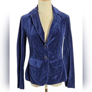 Ella Moss Blue Velvet Blazer Jacket